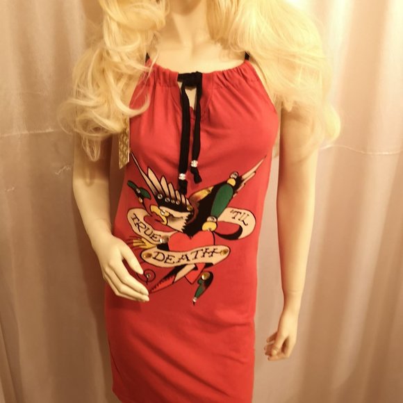 RARE custom vintage tangerine orange halter style dress! - Picture 4 of 13